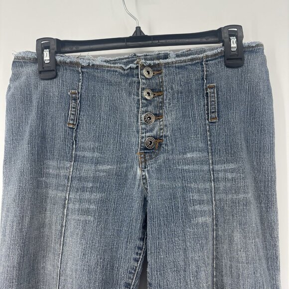 Vintage Zana Di Y2K Jeans Low Rise Cropped Flare Jeans Womens Size 11 - Picture 3 of 12